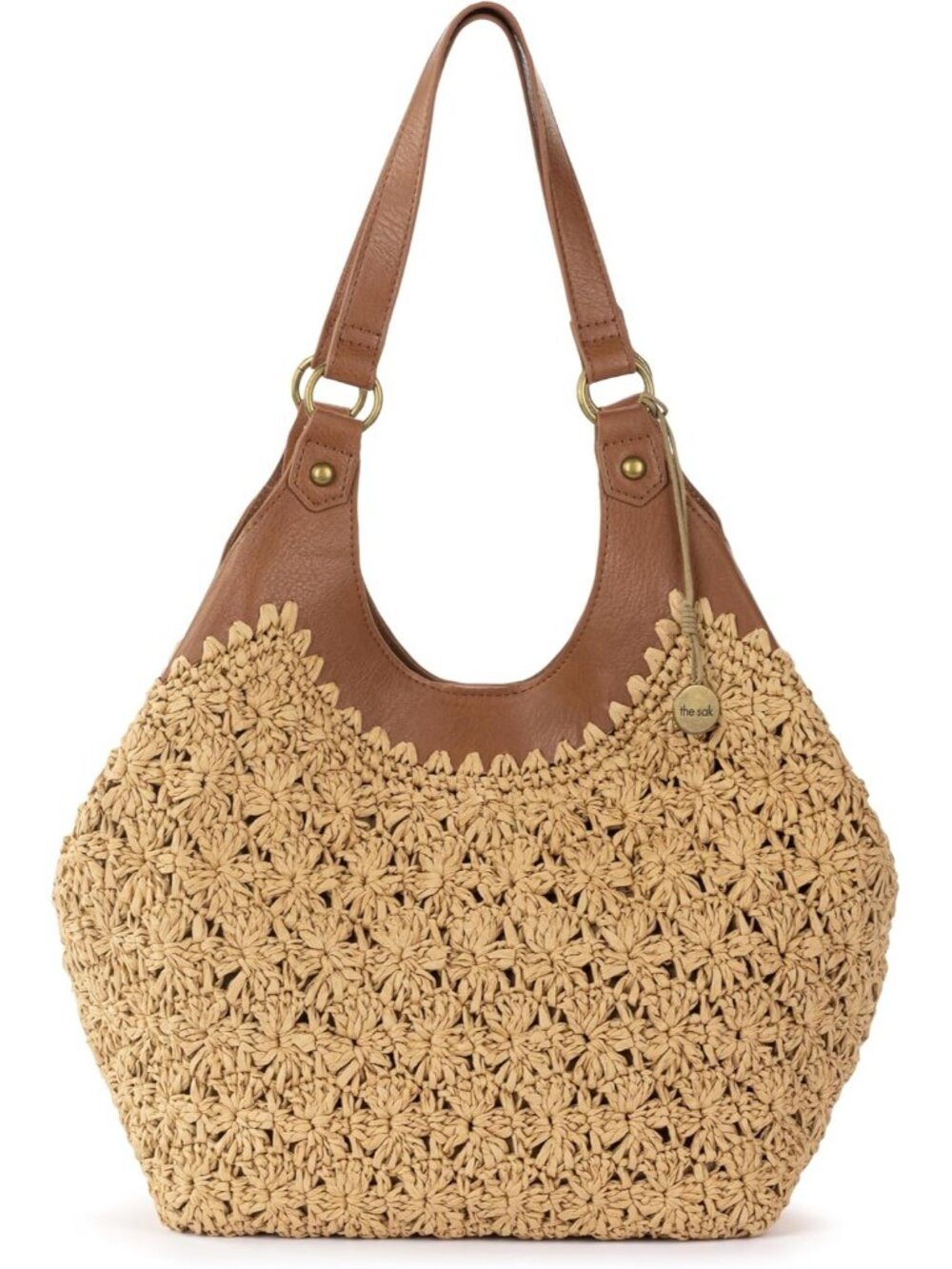 The Sak Roma Shopper Shoulder Bag Large Purse & Tote Bag with Double Straps & Zi